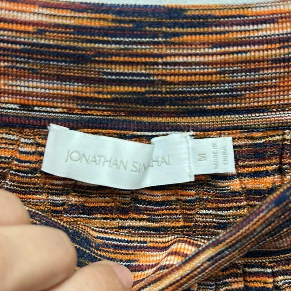 SIMKHAI Space-dyed pleated knit midi skirt - Picture 3 of 5